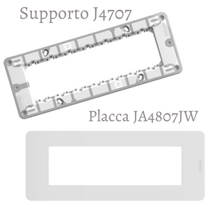 Bticino matixgo placca 7 moduli in tecnopolimero per impianti elettrici *** colore bianco, confezione 1