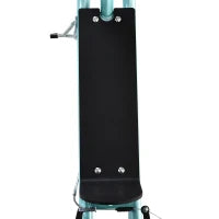 Monopattino con Manubrio Regolabile, Ruote Grandi, 2 Freni e Telaio in Acciaio, Azzurro, 139x58x90-96cm Max 100kg