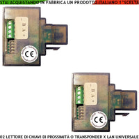 Lettori Chiavi di Prossimità Due Trasponder RIFD da Inserire su Presa LAN RJ45 Modulo 501-503 Universale di Qualsiasi Marca Riconosce Codici Securvera Uso Aggiunta o Ricambio Kit Chiave Esistente