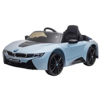Macchina Elettrica per Bambini 3-8 anni Licenza BMW I8 Coupé con Telecomando e 2 Porte, 115x72.5x46 cm, Blu