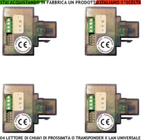 Inseritori 4 Lettori Chiavi di Prossimità Trasponder RIFD RJ45 da Inserire su Presa LAN Modulo 501-3 Universale Qualsiasi Marca Riconosce Codici Securvera Uso Aggiunta o Ricambio Kit Chiave Esistente
