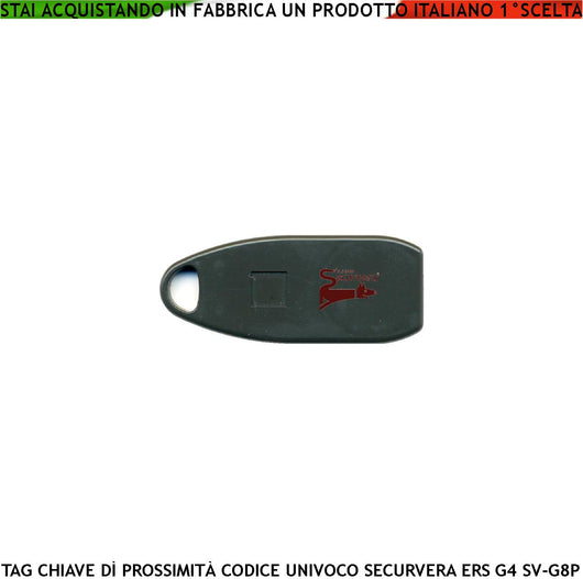 Transponder RFID Chiave Elettronica di Prossimità Ricambio o Aggiunta delle Centrali Carlye G8P Securvera ERS Codice di Sicurezza Random Accessi iSicuri TAG con foro Portachiavi Fait Protex Fgsistemi