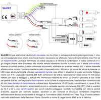 Chiave Elettronica Sfioramento Ricambio Amica Elisa Combivox Codici Sicurezza Personali 64 Bit C408 KeyBit Codice Univoco Denver su 3 Miliardi di Combinazioni Controllo Degli Comandi Eventi Eseguiti