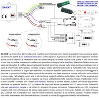 Chiave Elettronica KeyBit C 104 Codice Sicurezza Personale 12 Bit Univoco Costruito a Saldare dal Cliente Scelto su 4096 Combinazioni Binarie Contatto Dorato a Sfioramento Led Conferma Attivazione