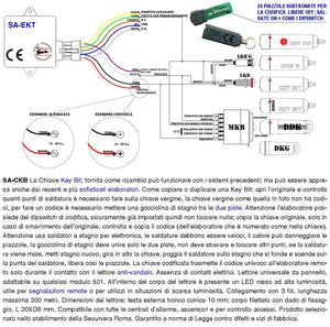 Chiave Elettronica Clone Key Bit C 104 Dallas 12 Bit Codice Sicurezza Personale Univoco Costruito dal Cliente a Saldare Scelto su 4096 Combinazioni Binarie Contatto a Sfioramento Led Conferma Attivata
