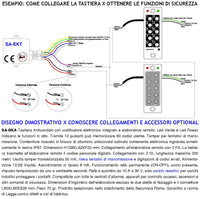 Digiten Antivandalo Tastiera Digitale Esterna Blocco Alluminio IP67 2 Led 1 Libero Resinata Waterproof Tamper Ricambio o Aggiunta Per Centraline KeyBit Codifica Dallas Denver Funzioni Della Centrale