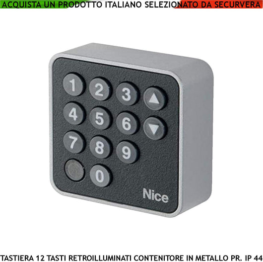 Tastiera Digitale Esterna Antimanomissione EDS EraKeypad NICE Necessita della Centralina SN-MTD MORX 255 Utenti Uscita 2 Relè Alimentazione da Centrale BlueBus Struttura Metallo IP44 Codici da 7 Cifre