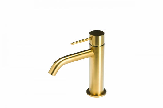 Rubinetto miscelatore per lavabo in acciaio inox 316L Tubico Tevere T44119 Oro