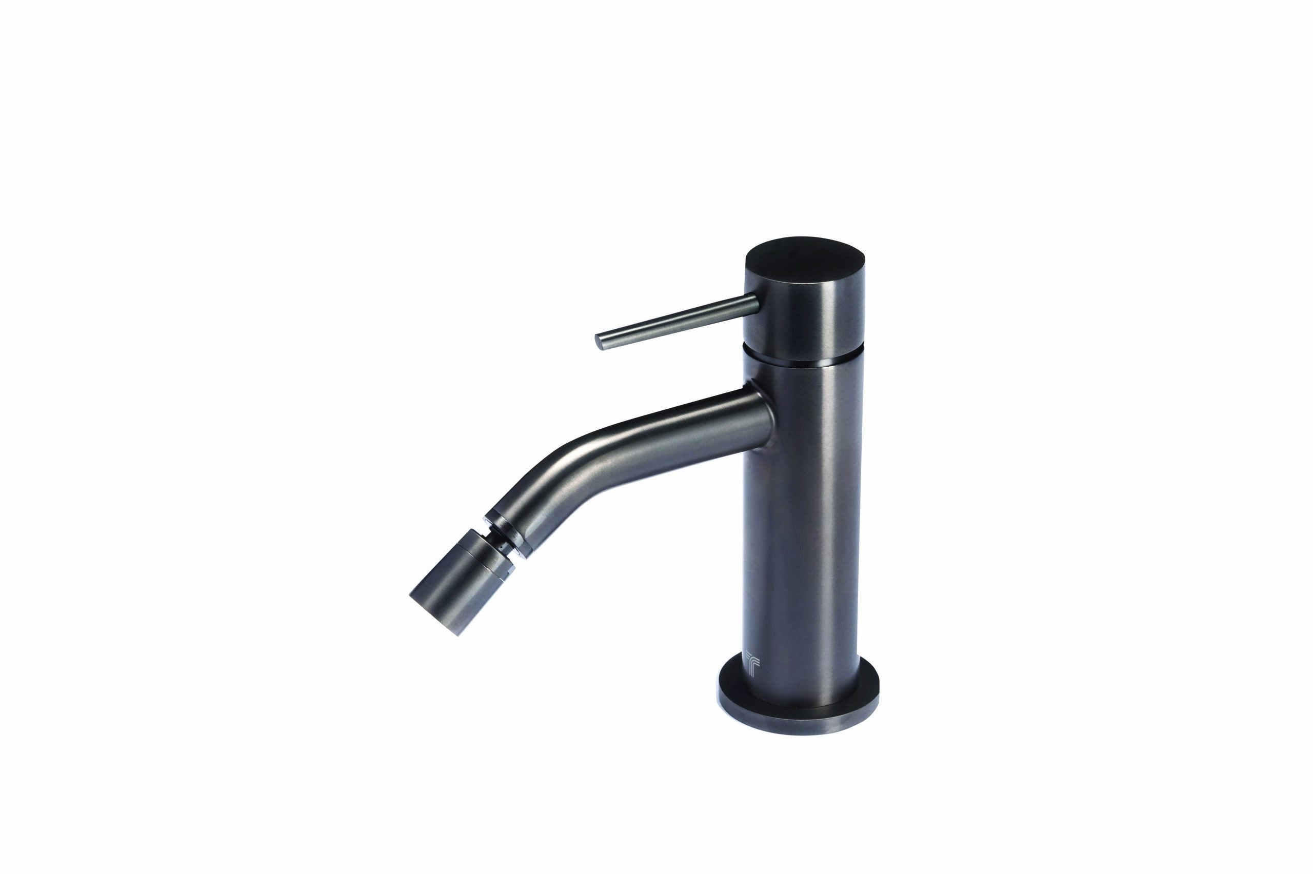 Rubinetto miscelatore per bidet in acciaio inox 316L Tubico Tevere T44174 Nero