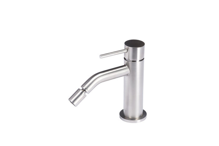 Rubinetto miscelatore per bidet in acciaio inox 316L Tubico Tevere T44174 Satinato
