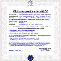 Radiocomando 10 Telecomandi Frequenza di Trasmissione 433,92 MHz 4 canali Potenza 1 mW Una Codifica di Sicurezza Univoca Securvera Led Segnalazione Funzione