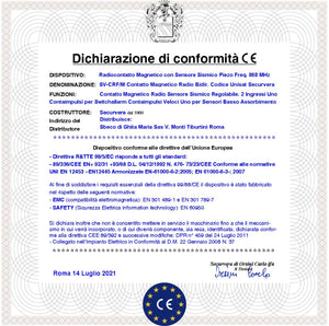 Contatti Magnetici 3 Pezzi Radio Incorporano Sismico 2 Ingressi Per Sensori Remoti Sensibilità Regolabile Anche da App Frequenza 868 MHz Codifica UNISAT2 Segnalazione Allarme Tramite Led Cover Marrone