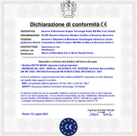 Rileva Presenza Ladri Sensore Infrarosso Grandangolo 15 Metri 5 Pezzi Antifurto Radio Bidirezionale Codifica UNISAT2 Anti Jamming Antimanomissione Rilevatore di Movimento Sensore look down da Interno