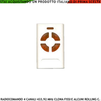 Radiocomando Duplica 4 canali Frequenza 433,92 MHz 1 mW Codice default Securvera 66 Bit Clona Codici Binari Copia Base Rolling Code da Confermare Led Funzioni