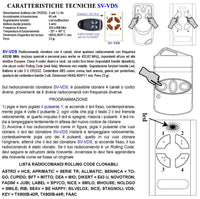Telecomando Duplica 4 canali Frequenza 433,92 MHz 1 mW Codice default Securvera 66 Bit Clona Codici Binari Copia Base Rolling Code da Confermare Led Funzioni