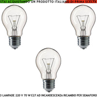 Ricambio Originale per Semaforo Tre Lampadine Industriali Trasparenti 230 V 100 W E27 ad Alto Rendimento Flusso Luminoso 1350 Lumen Lunga Durata Lampada Speciale Segnali Non Adatta per Uso Domestico