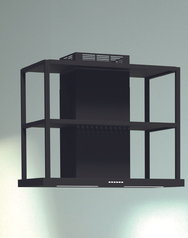 CAPPA LEA PARETE cm 90 - Drydrop â€“ Nera - 800 m3/h