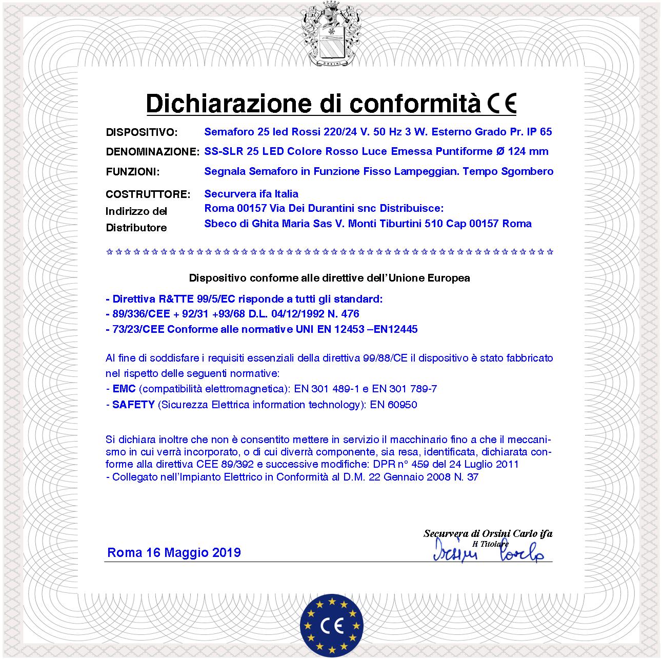 Lente Rossa Ricambio Semaforo Securvera Diametro luce 124 mm Diametro Esterno 135 mm Guarnizione Parapioggia Emissione Amplifica la Luce Modalità Puntiforme