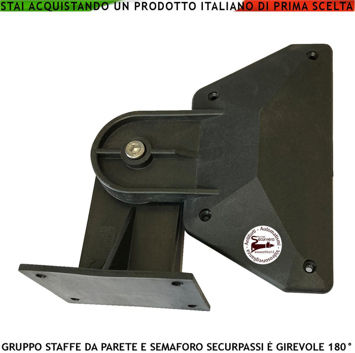 Tappo e Staffa da Parete Girevole a 180° Completa di Guarnizione e Viti Ricambio Originale per Semaforo Securvera Modello Securpassi Coperchio in Plastica con 4 Fori per Viti Parker