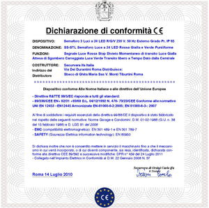 Impianto Semaforico 24 Led Rossi 24 Led Gialli 24 Led Verdi 230 V 50 Hz 3 W CE IP65 180° Funzioni Controllate da 2 Coppie di Fotocellule Tempi Regolabili da 3 a 240. Ingresso Uscita Veicoli Condominio