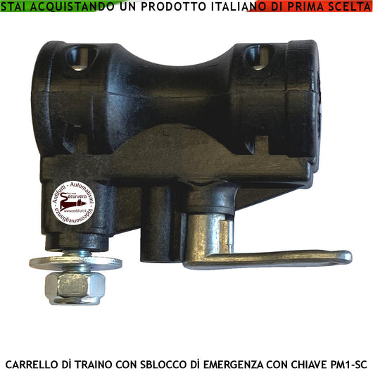Carrello di Traino 121881 Ricambio dei Motori Cancello Battente SV-MBS SV-MBQ SV-MBC SV-MBT SV-MQB SV-MCB PM1-SC BH Contiene lo Sblocco di Emergenza e Chiave Protegge il Motore da Sforzo Eccessivo