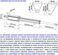 Staffe Acciaio e Borchie Snodo o Forcella Posteriore in Alluminio 121091 Set Ricambio per Motori o Attuatori Securvera Para Strappi o sforzi Eccessivi e Leggeri Adattamenti Serie PM1 SC LINEAR 11 BH24