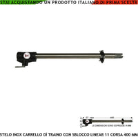 Braccio di Ricambio in Acciaio 942 Stelo Retrattile Corsa 400 mm Con di Carrello di Traino Sblocco Emergenza a Chiave per Motori Cancello LINEAR 11 SV-ML4 VH 400 VH 220 BH 24 Sopporta Spinta 200 Kg