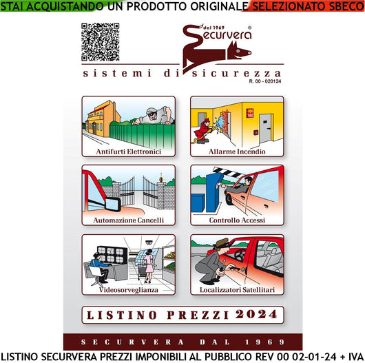 Catalistino Securvera Antifurto Filo e Radio Contatto Magnetico Infrarossi Doppia Tecnologia Sirena Domotica Antincendio Rilevatore di Fumo Fiamma Cavo Antifurto Cancello Elettrico Automatico Basculante Clear Tapparella Faro Radiocomando