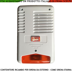 Cassetta di Ricambio per Sirena SV-SPL da Esterno IP44 Utilizzabile Anche Come Sirena Finta o Civetta Nascondere Telecamere Microfoni Inserire Sistemi di Fonia Segnalazioni Varie Allarme Securvera