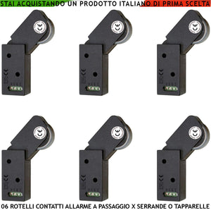 Allarme per Tapparelle Rotello Marrone 6 Pezzi Protegge la Serranda dallo Strappo e dal Sollevamento lo Switch Mosso dalla Rotella con Gammes Genera Impulsi Veloci 50 mS Necessita di Conta Impulsi