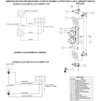 Semaforo Luce Gialla Lampada Industriale 70 W Alimentazione 230 V 50 Hz Frontalino Vetro Sintetico Cerchi Concentrici Effetto Lente Luce Puntiforme Ø 124 mm IP65 Orientabile Orizzontale 180 Gradi