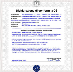 Trasforma la Tensione Positiva o Negativa da 1,5 Utilizzata per Led Spia Sulla Stessa Alimentazione di 12 Vcc In Uscita a Relè Scheda 4 Ingressi 4 Uscite Separate Contatto Libero C.NC.NA 1 A