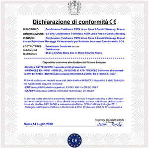 Combinatore PSTN Chiamata Telefonica Soccorso 3 Canali Programmabili 3 Messaggi da 15” Sintesi Vocale Richiama 2/9 Volte SOS Allarme Furto Incorpora Microfono e Altoparlante Blocco Chiamate Alim. 12 V