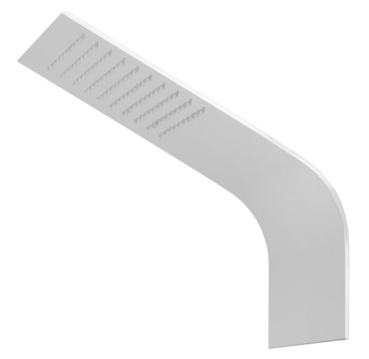 Soffione doccia a muro inclinato sottile in acciaio inox Tubico Wellness T64393 Cromato