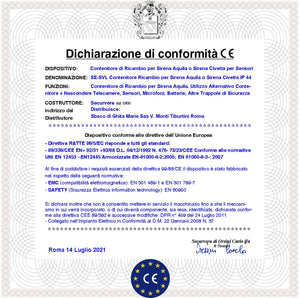 Sirena Finta Civetta Contenitore Fondo e Coperchio in ABS Ricambio Per Sirena Aquila Oppure Per Nascondere Sensori Microfoni Telecamere Altoparlanti con Messaggi Dissuasivi Montaggio da Esterno