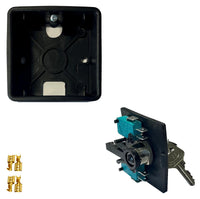 Comando Elettrico 2 Chiavi Con Ritorno a Molla 3 Posizioni Apre Stop Chiude Selettore 2 Contatti 15 A Isolamento 250 V Apertura Condominiale Pedonale Montaggio da Esterno a Parete Comando Automatismi