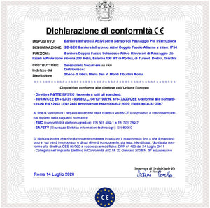 Doppio Raggio Infrarosso Attivo Barriera Orientabile 4 Pezzi Segnala Allarme Passaggio Estraneo Protezione Portata 200 MT Interno 100 MT Esterno Collegamento Filare Alim. 12V Sensore Lineare Antifurto