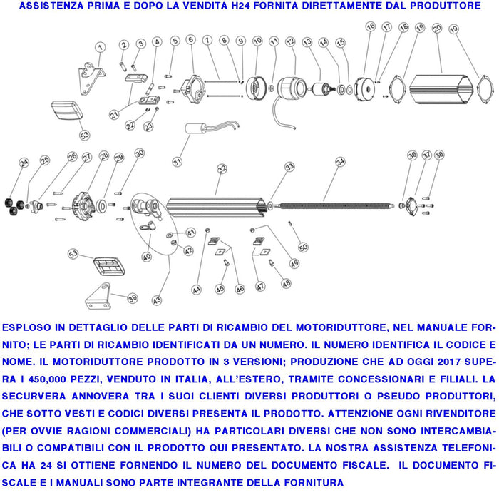 Carrello di Traino Ricambio dei Motori Cancello Battente SV-MBS SV-MBQ SV-MBC SV-MBT SV-MQB SV-MCB PM1-SC BH Contiene lo Sblocco di Emergenza Protegge il Motore da Strappi e Sforzo Superiore a 200 Kg