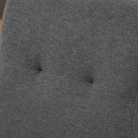 Set 2 Sedie da Pranzo Imbottite con Schienale Alto e Gambe in Legno, 50x62x96 cm, Grigio Scuro