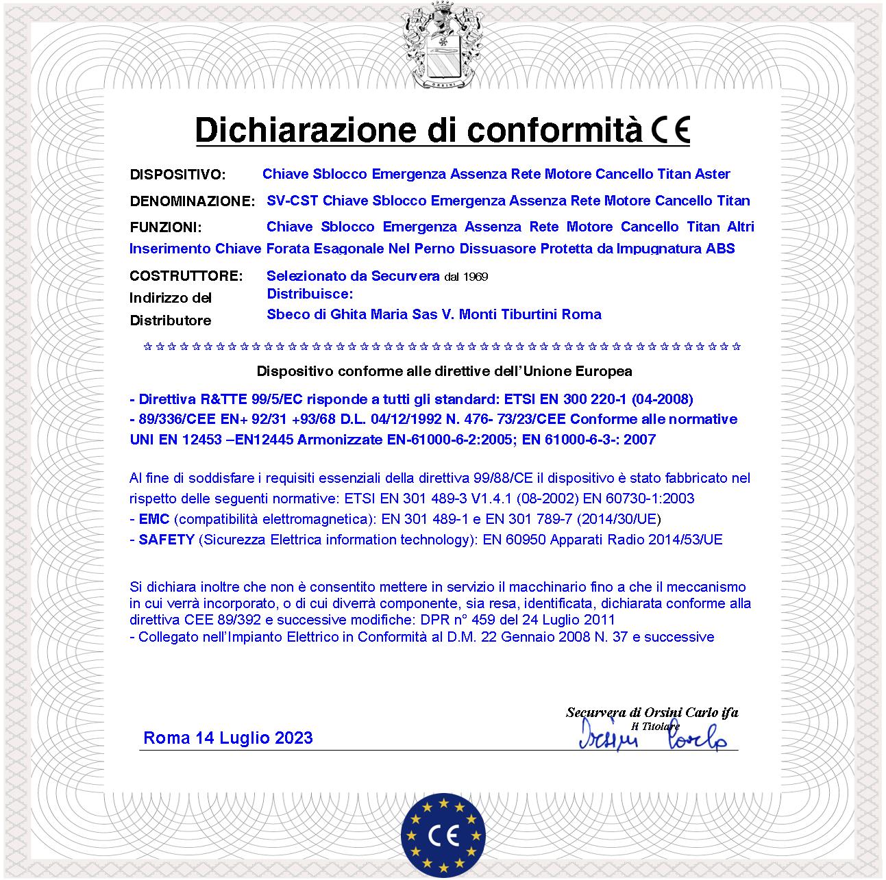 Chiave Cancello Automatico Sblocco di Emergenza per Motori Serie Titan Linear Aster Mover x Altri Motori Controllare le Dimensioni Esagono Acciaio Forato Incastonata Nella Custodia in Plastica Forata