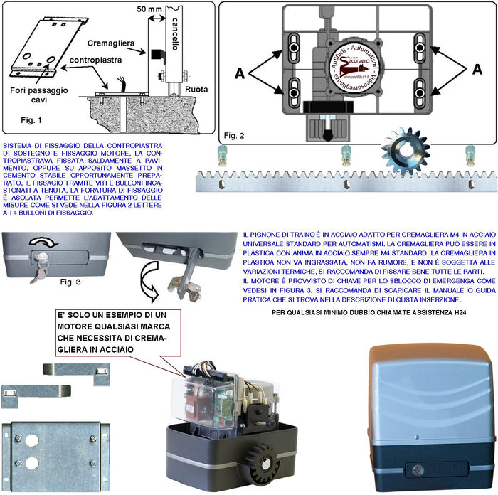 Barre Cremagliera Universale M4 Cinque Moduli da 1 MT in Acciaio Zincato 12X30 mm Portata 22 Q.li Max 30 Q.li Fissaggio Tre Bulloni 80 Denti Per Metro Ricambio Cancello Scorrevole Giunture Contatto