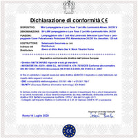 Lampeggiante Miniatura Giallo 7 Led Luce Fissa o Lampeggiante Montaggio a Palo o Parete Monitore su Automatismi Pericolo Macchina in Movimento Aliment. 24-230 V Contenitore Metacrilato Protezione IP55