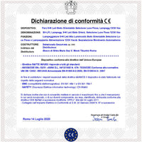 Faro Lampeggiante Arancione 6+6 Led Luce Fissa o Intermittente Montaggio a Palo o Parete Monitore su Automatismi Pericolo Macchina in Movimento Aliment. 12/24 V Contenitore Metacrilato Protezione IP44