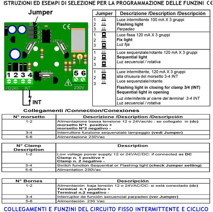 Monitore Lampeggiante Arancione Ovale Piatta Circuito Multifumzioni Scelta Luce Fissa Intermittente Ciclica Il Circuito Comanda 3 Basette Totale 9 Led Alimen. 12-24-230 V Metacrilato IP44 Per Barriera