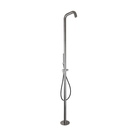 Colonna doccia freestanding per spa in acciaio inox 316L Tubico Wellness T86502 Satinato