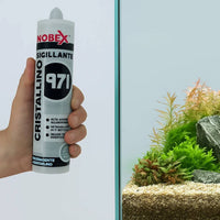 Sigillante adesivo trasparente nobex nb6671 per vetro e acquari