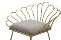 Sgabello Glam Flower Grigio Cm 57X52X94-56X48X72,50