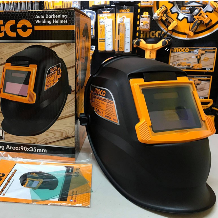 Maschera autoscurante professionale saldatura alimentazione solare automatica