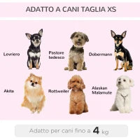 Trasportino Zaino 2 in 1 per Cani e Gatti con Tasche Laterali, Maniglia Telescopica e Ruote, 42x25x55cm, Rosa