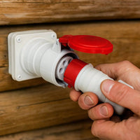 Presa mobile diritta industriale rossa 3p+t 16a trifase 380v ip44 gw62008h